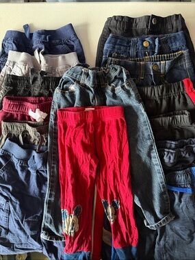 15 Boy or girl Kids long jeans, cargo pants, sweats. See description for brands!